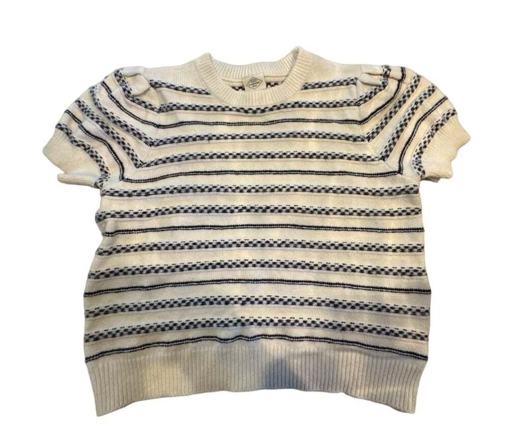 St. John's Bay Women's Striped Short Sleeve Knit Sweater PXXL